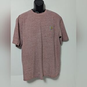 Men's Carhartt Pocket T Shirt  Heavyweight Cotton Blend Red Heather Size Large